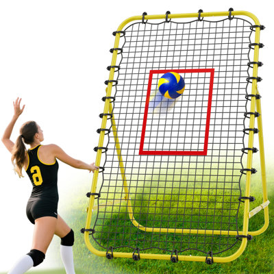 Filet réglable de rebond de volleyball 7 pi x 4 pi - Équipement d'entraînement ultime pour le volleyball et la crosse