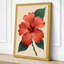 Coral Hibiscus Study Botanical - Wrapped Canvas-1921576262-1921576265