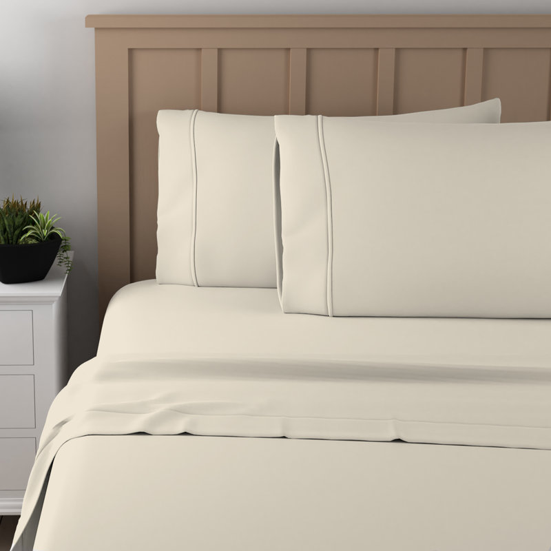 100% Cotton Ultra-Light Flat Sheet, Ivory, King Flat Sheet