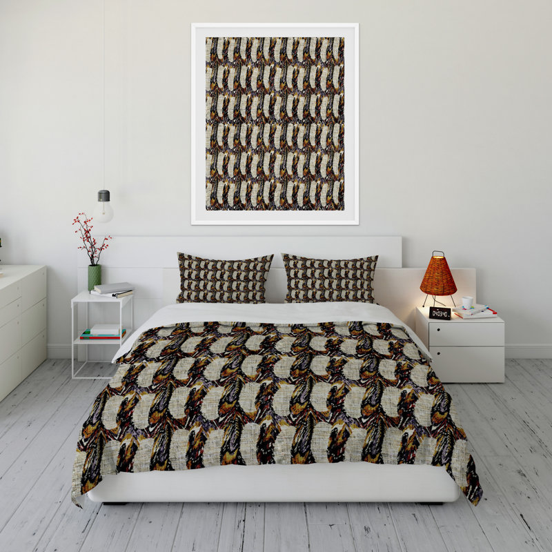 Polyester Channel Abstract Comforter, King Comforter + 2 King Pillowcases