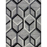 Nubia Geometric Area Rug in Gray