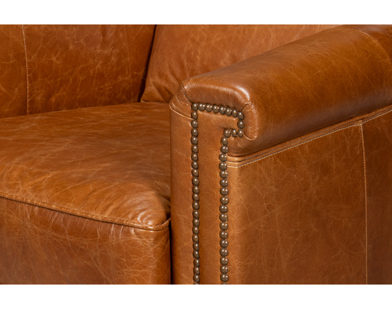 Vandike Club Chair, Light Brown