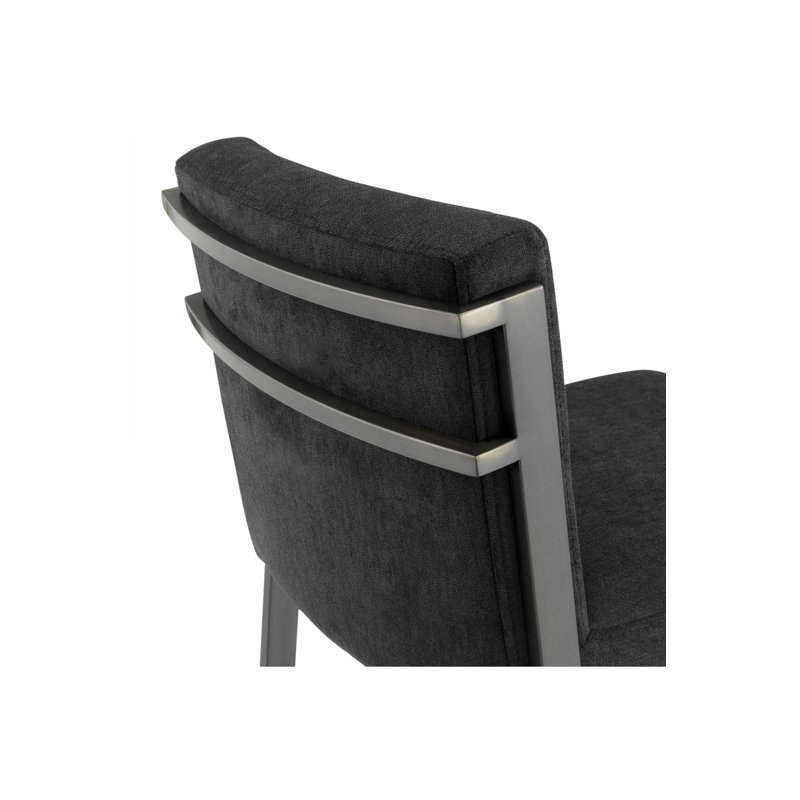 Scott Upholstered Counter Stool with Metal Frame, Bar Stool (30” Seat Height), Bronze