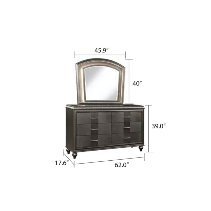 Miroir Coralena, Gris