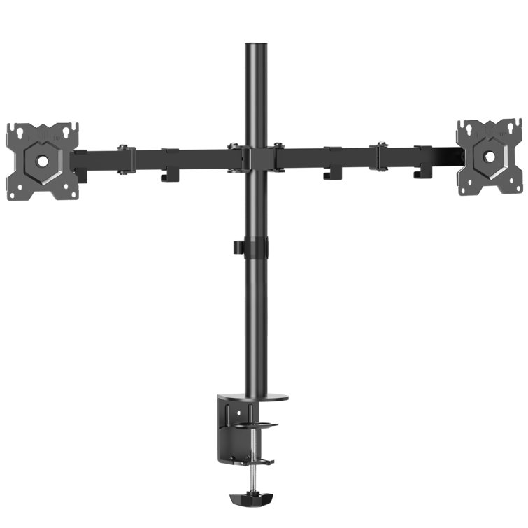 ONKRON Dual Monitor Mount - Monitor Mounts for 13 - 32 inch Flat or Curved Screens Up to 17.6 lbs - Adjustable Dual Arm Monitor Mount - Full Motion