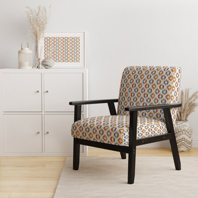 Fauteuil d'appoint rembourré multicolore Ikat Ogee