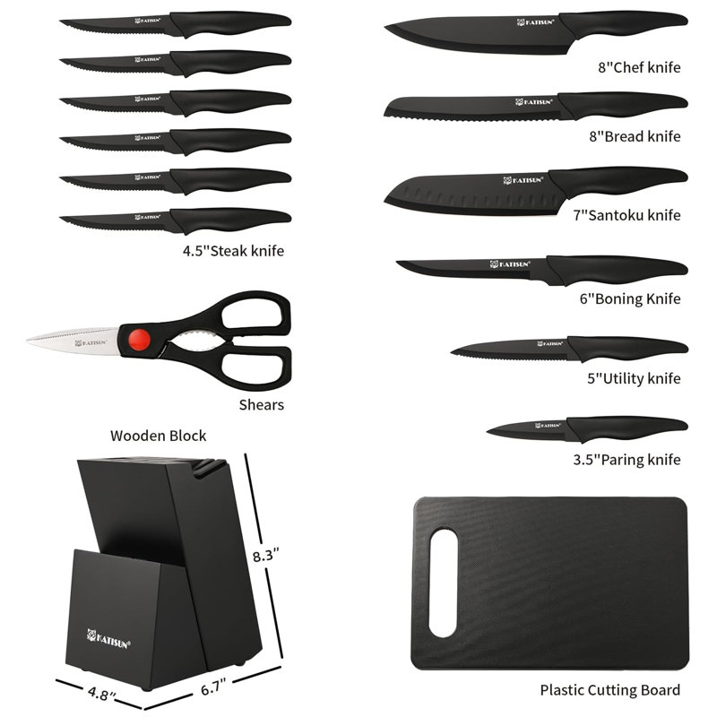15 Pcs Kitchen Knife Set