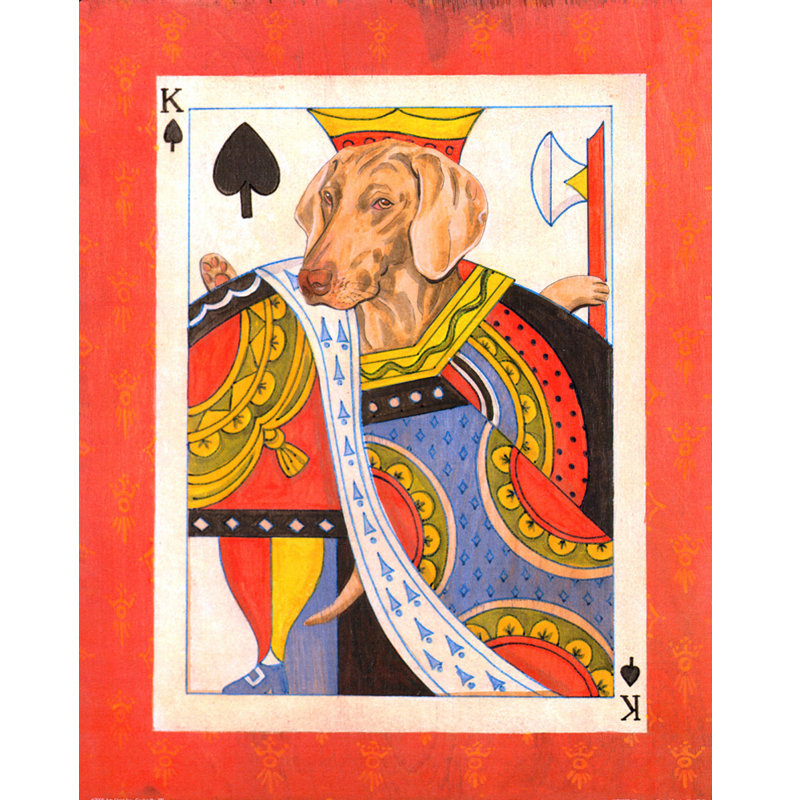 Weimaraner King of Spades, H 46 po x l 36 po