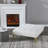 White Fabric Made Convertible Bed Futon With Gold Legs To And-651555674
