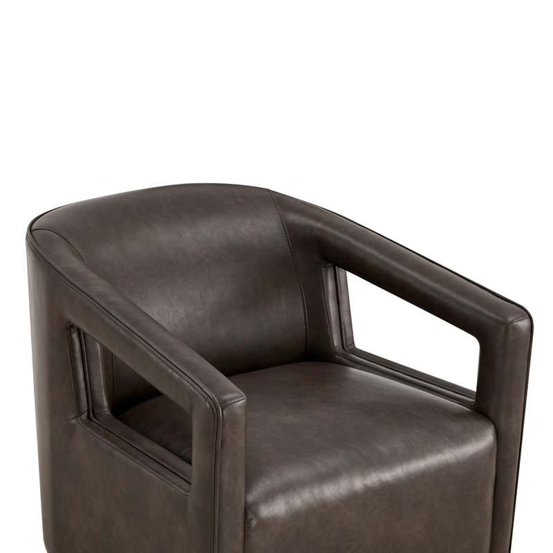 Chaise d'appoint pivotante rembourrée, Bison de Copley