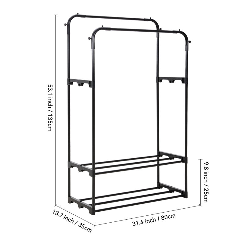 80cm Clothing Rack, Black