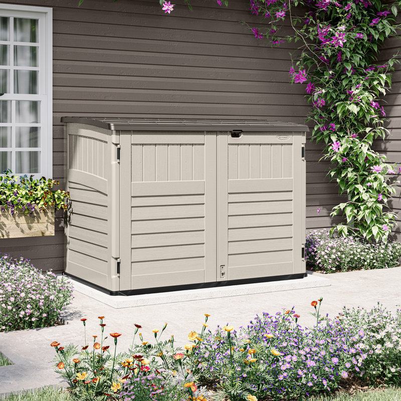 Suncast Stow-Away Large Store, Yes, Cream