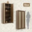 Armoire de rangement 66,9 po avec poignée en bois massif Retro Minimalisme-760895923