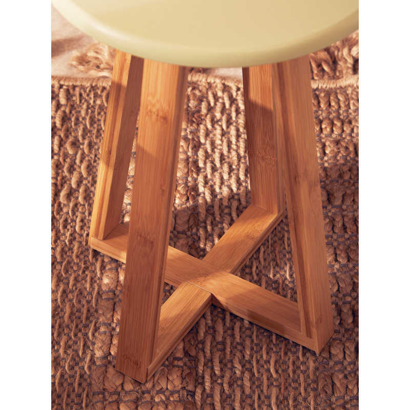 Adair Solid Wood Accent Stool, Green