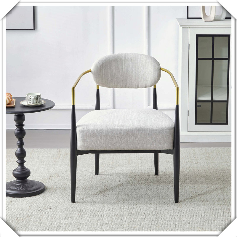Fauteuil d'appoint Mid-Century, Noir et or