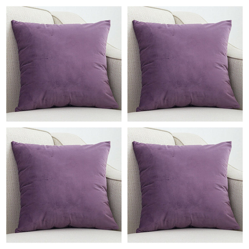 Nayelee Square Cushion Cover, Purple
