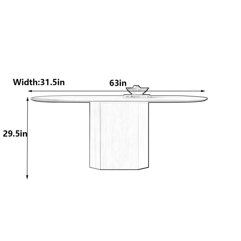 Table de salle à manger en marbre de style français rétro, H 29,5 po x L 63 po x l 31,5 po