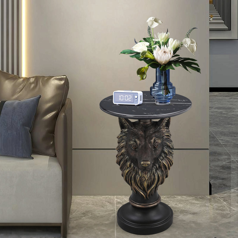 Table d'appoint tête de loup