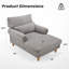 Chaise longue rembourrée avec dossier réglable