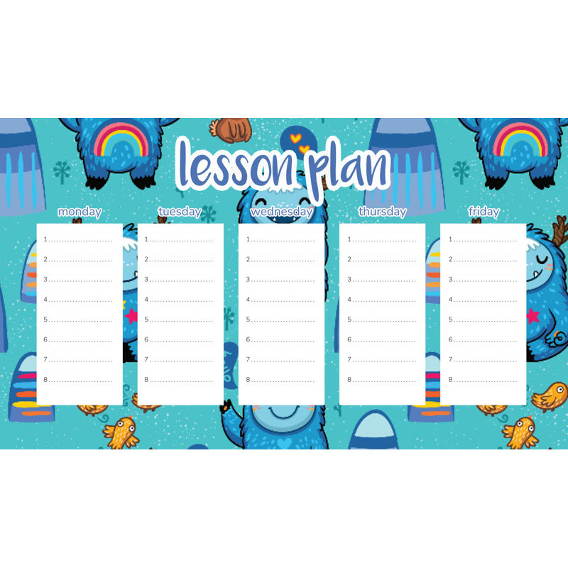 Magnetic Lesson Plan Cute Yetis