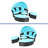 Randleswood Turquoise Patio Round Daybed with Retractable Canopy, Rattan Wicker, and 660 lbs Weight Capacity
