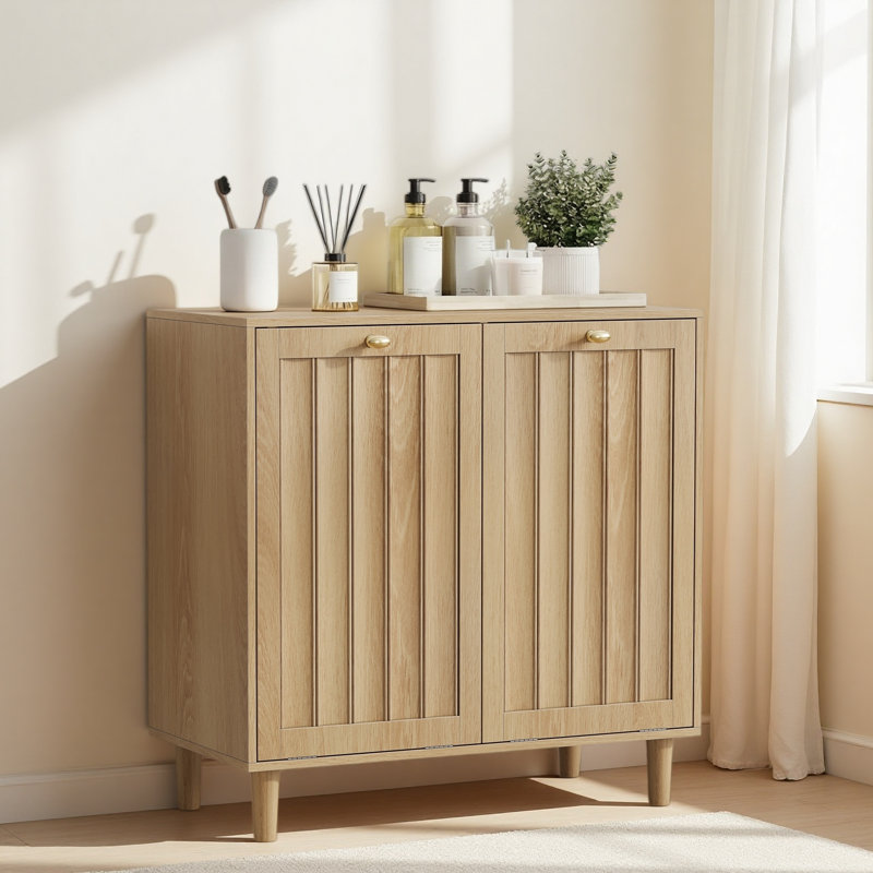 Panier à linge incliné avec panier intérieur amovible, panier à linge dissimulé, armoire de rangement pour salle de bain