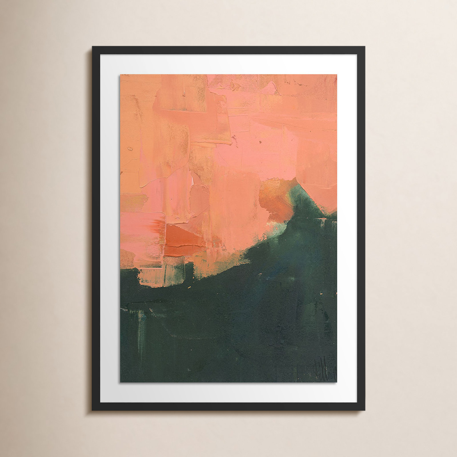 An Invitation by Jill Elliott, Black Floater Framed Canvas, 32" H x 24" W, Black