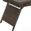 Table pliante, osier portatif, brun