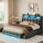 Dyane Upholstered Bed Full Bed Frame with Charging Station and LED Lights-319136829-288155677