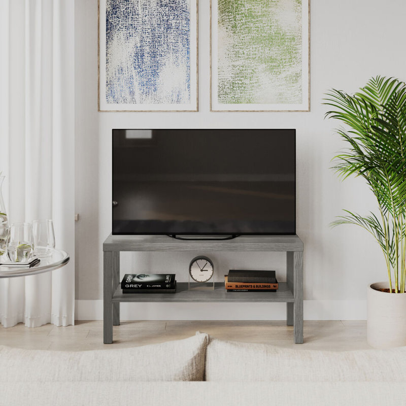 Swayne Unfinished TV Stand for TVs up to 32", Cedar Grey