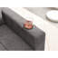Fauteuil-lit Space en cuir gris foncé