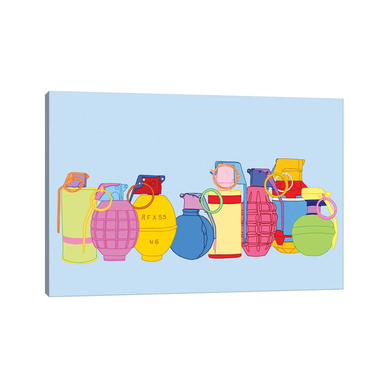 Candy Coated Grenades by Jaymie Metz - Wrapped Canvas Painting, 20.32 cm H x 30.48 cm W