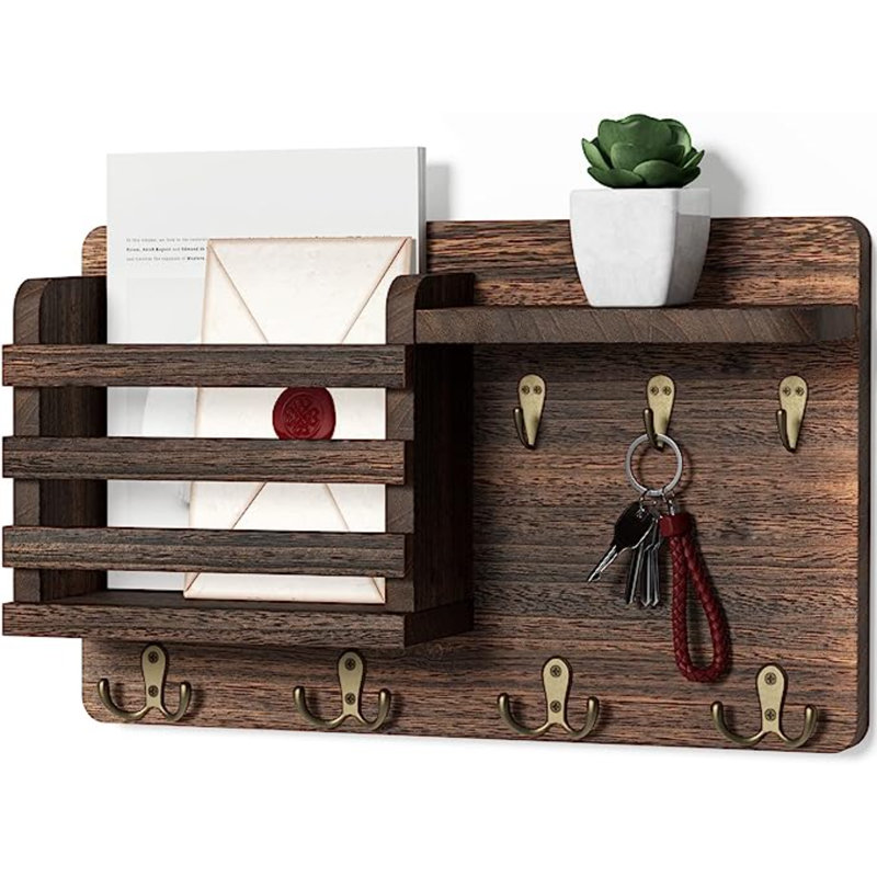 Solid Wood Wall Organizer, Natural