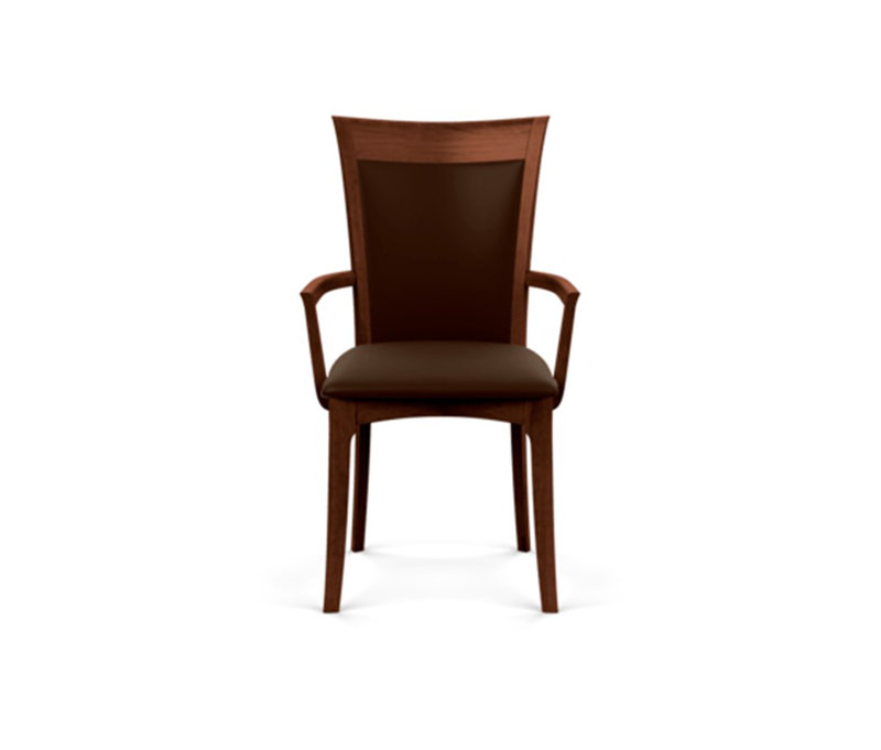 Morgan Upholstered Arm Chair, Coffee, Cognac Cherry