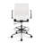 Modern Drafting Chair | Upholstered PU Leather Ribbed Mid Back with Tall Adjustable Base & Leg Rest | Tilt Lock, Swivel | Computer Armchair for Home, Executive, Conference, Meetings-162994368