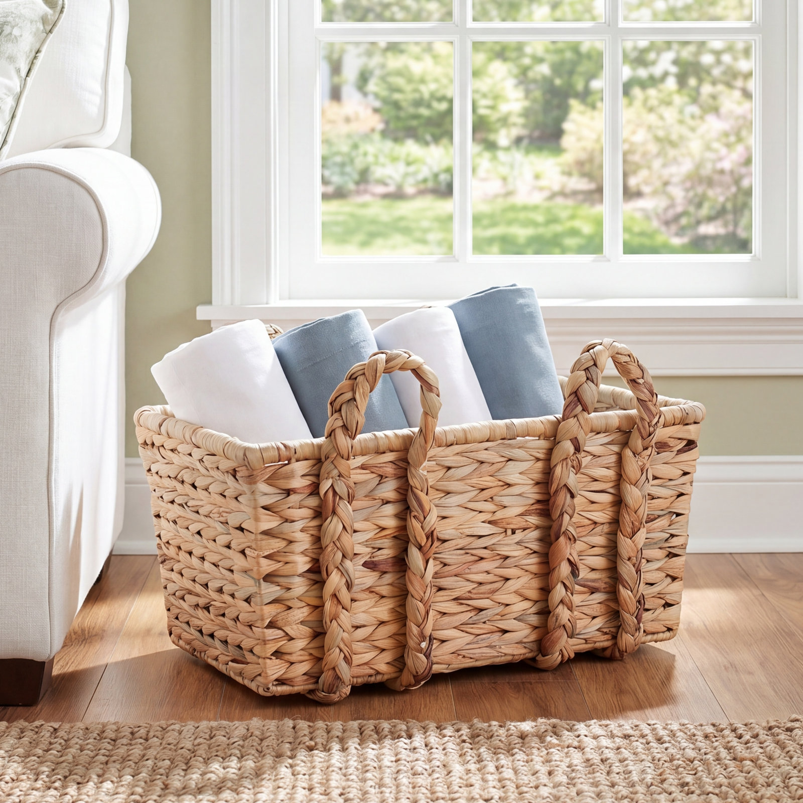 Garfield Wicker Basket With Handles 1