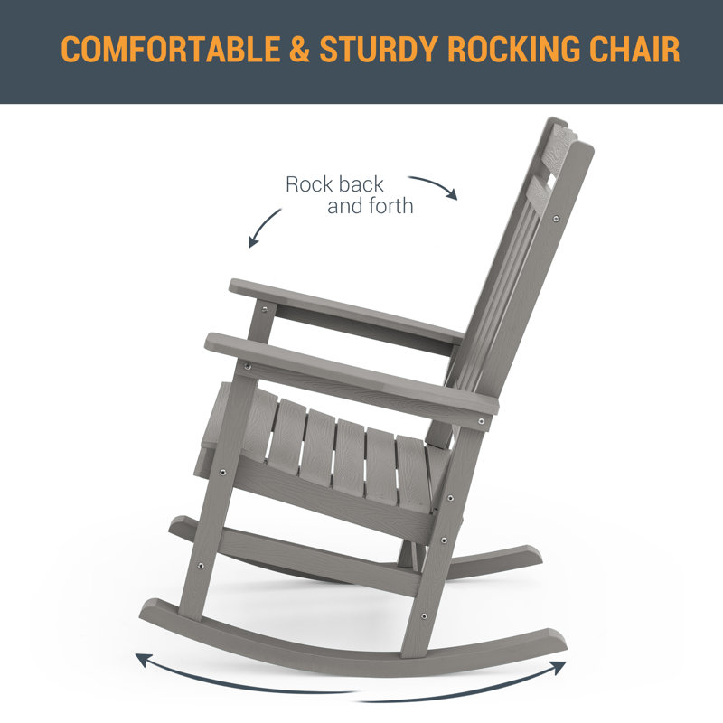 Chaise Adirondack berçante Juulia, Gris clair