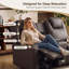 Fauteuil inclinable manuel avec porte-gobelets, port USB, causeuse inclinable avec console, tiroir et accoudoirs-842045848