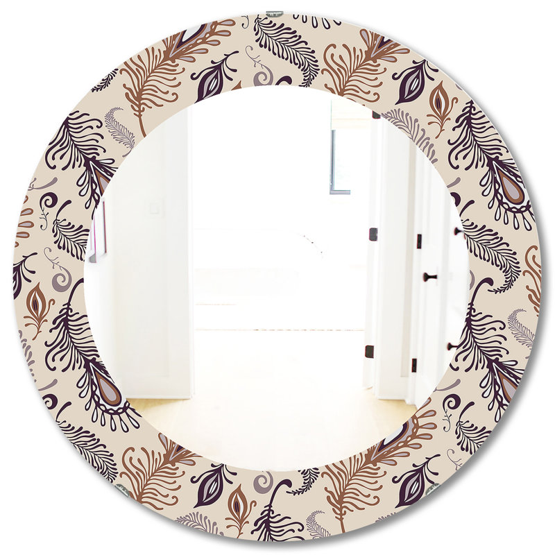 Miroir mural bohème et éclectique, H 31,5 po x l po