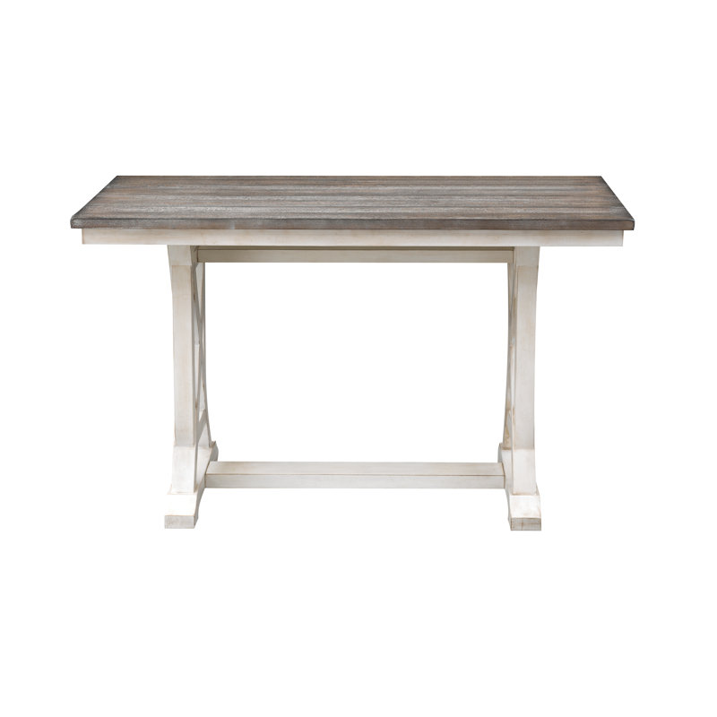 Amiee-Lee Trestle Dining Table, Ivory, 36" H x 60" W x 30" D