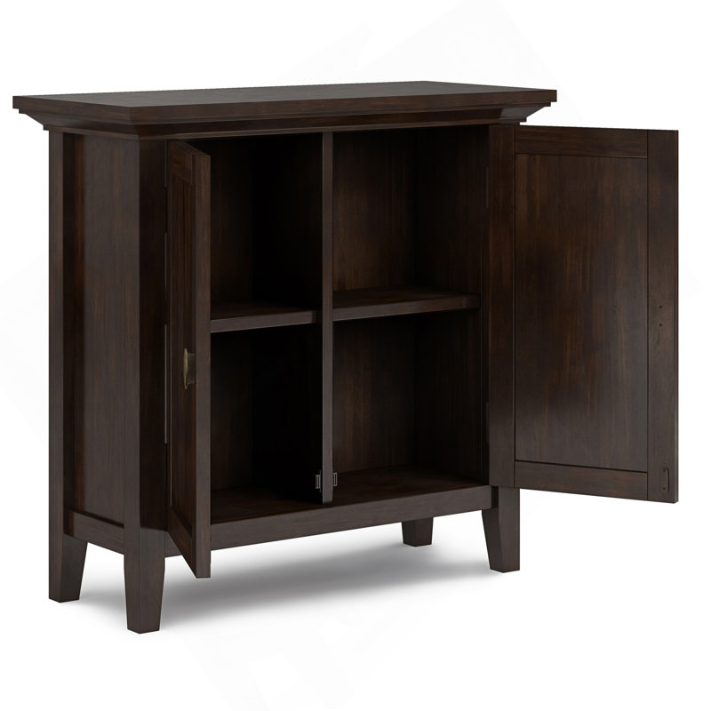 Redmond - Low Storage Cabinet - Brunette Brown, Dark Brown