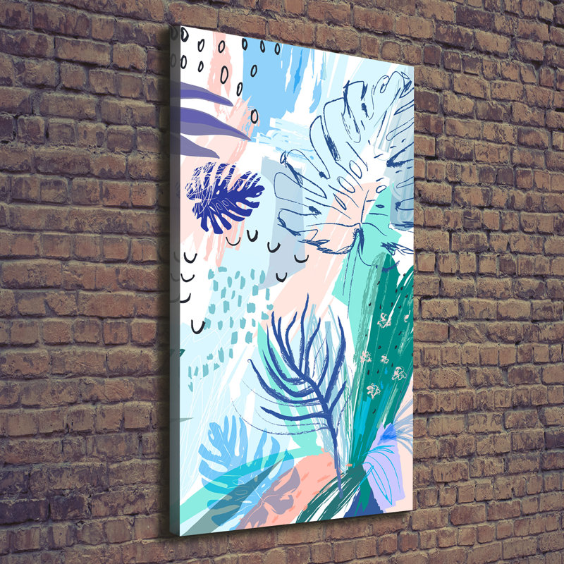 Tropical Leaves - Wrapped Canvas Print, 140cm H x 70cm W