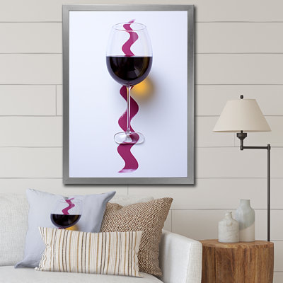 «Red Wine Glass», présentation sur toile