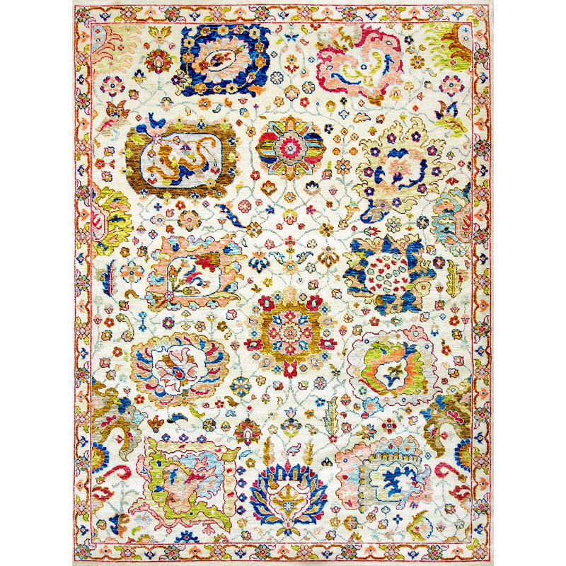 Floral Area Rug, Rectangle 9' x 12'