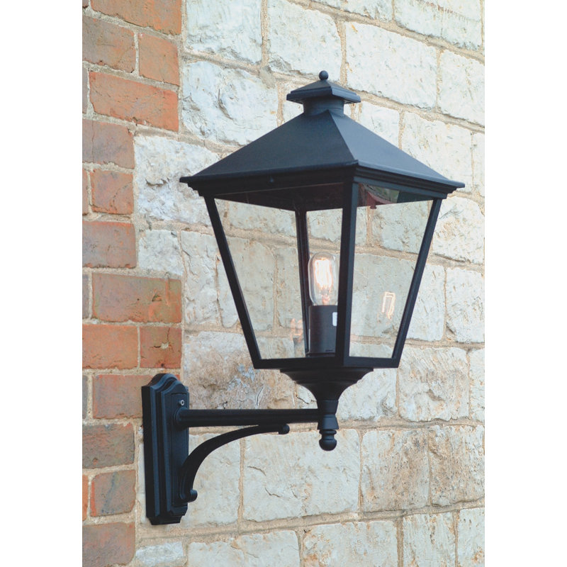 Turquoise 67cm H Outdoor Wall Lantern, Black