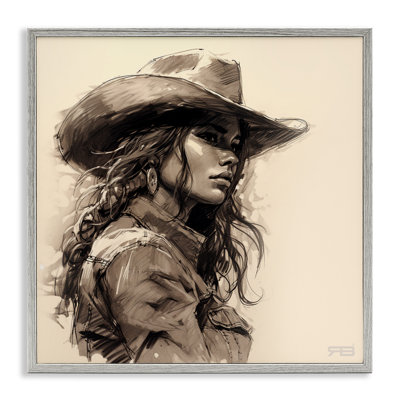 «Stoic Cowgirl Look Away», estampe numérique par RB