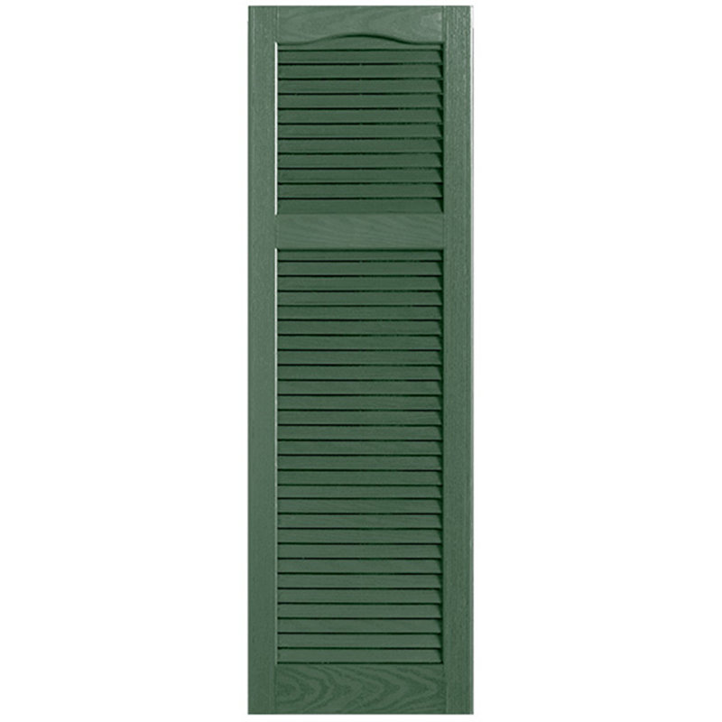 Paire de volets à persiennes style cathédrale, 12 po, 24 po, Vert