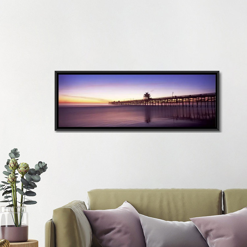 « san clemente, région de los angeles county, californie », reproduction de photo sur toile tendue, Toile avec cadre noir