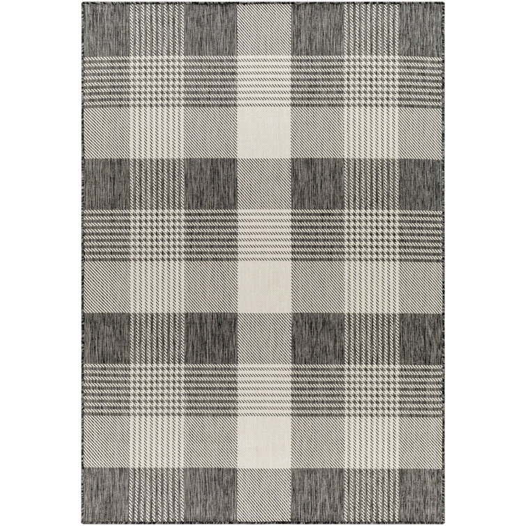 Emmeline Black/Ivory Outdoor Area Rug