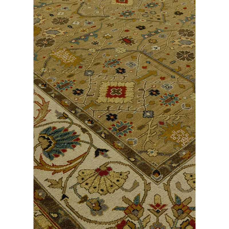Herrmann Wool Oriental Area Rug in Brown, Rectangle 8' x 10'